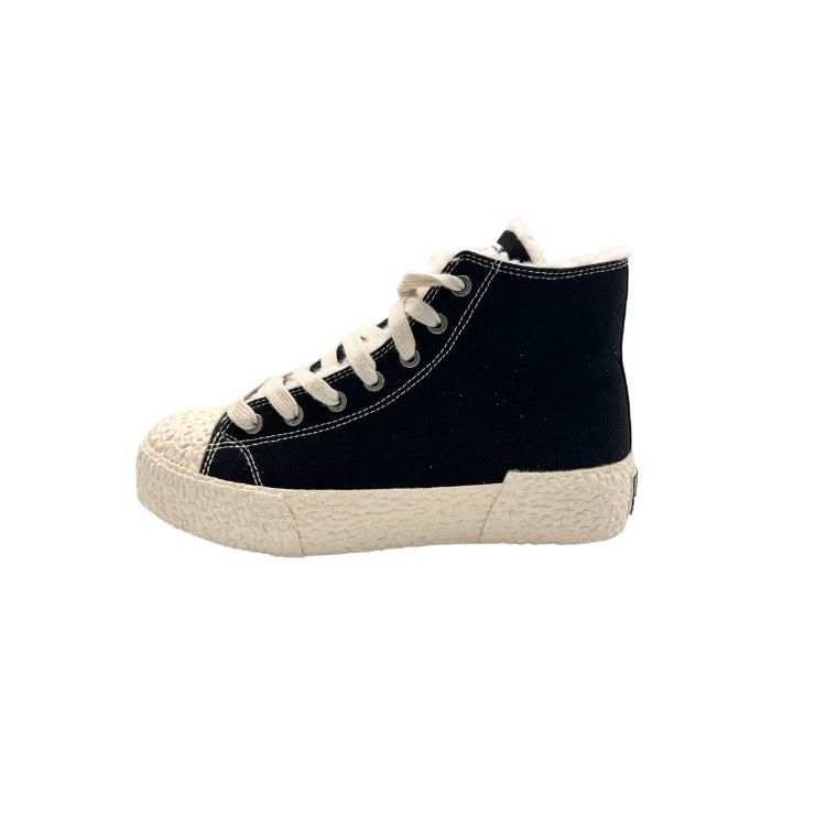 QIANJIN High top Canvas Shoes Women's Black
