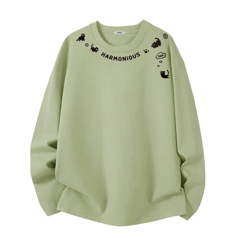 MINISO T Shirts Unisex Crew Neck Moderate Heavyweight