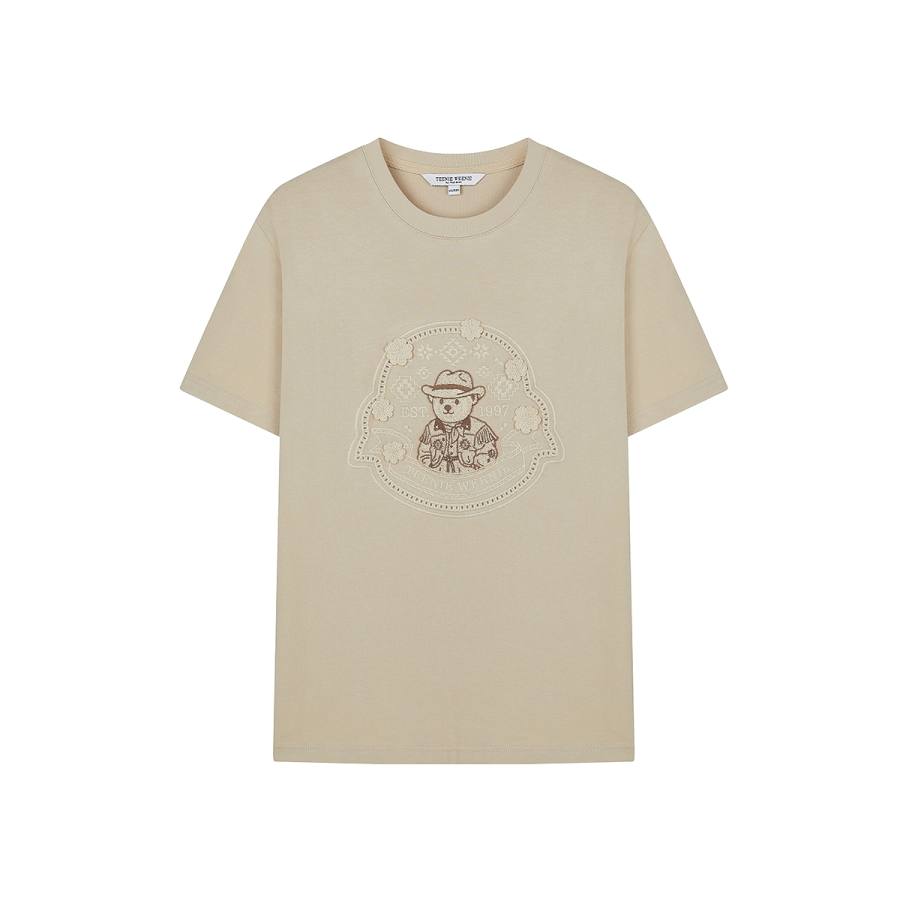 Teenie Weenie T Shirts Women's Crew Neck Moderate Straight Fit