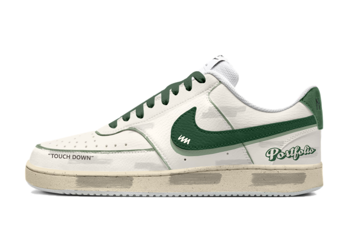 Nike Nike Court Vision 1 Ancient Sites Synthetic Leather, Leather Slip Resistant Abrasion Resistant Low top Skateboard Shoes