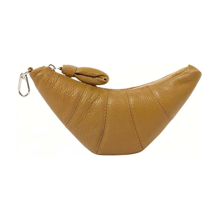 Lemaire Cow Leather Croissant Bag Croissant Bag Crossbody Coin Purse Unisex Khaki