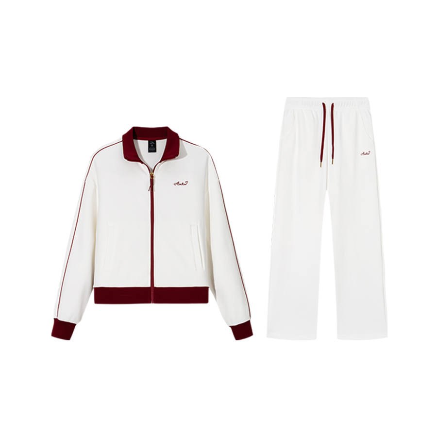 Anta Good Things Will Happen Casual Suit Women's Ivory White