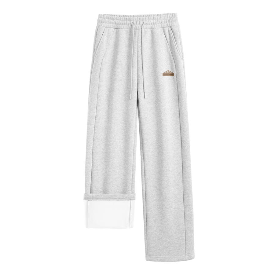 Tonlion Casual Pants Unisex Thickened And Fleece Lined Straight Fit Pants