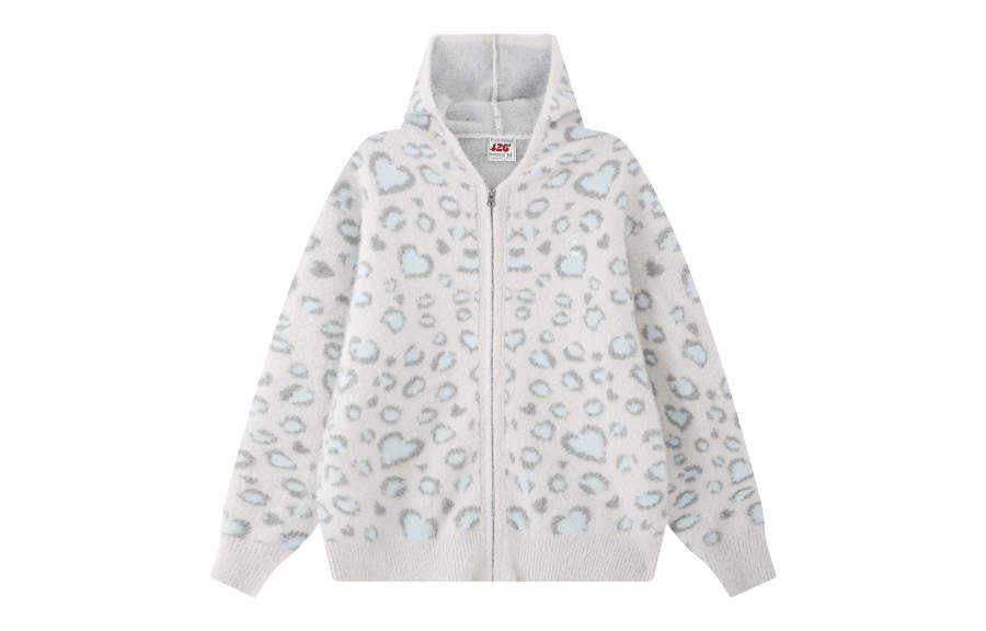 F426 Sweaters Unisex Hooded Moderate Cardigan