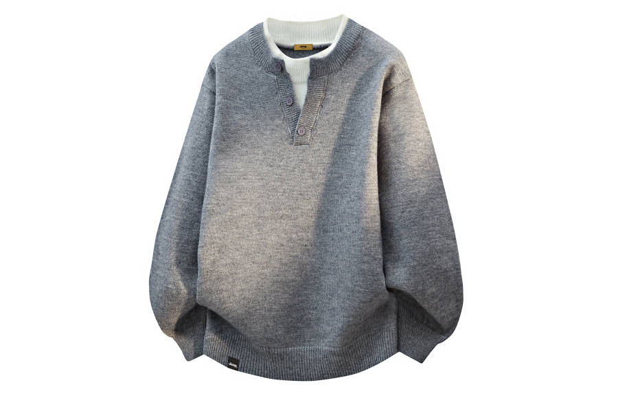 Jeep Jeep Elite Sweaters Unisex Crew Neck Thickened Mock Two Piece