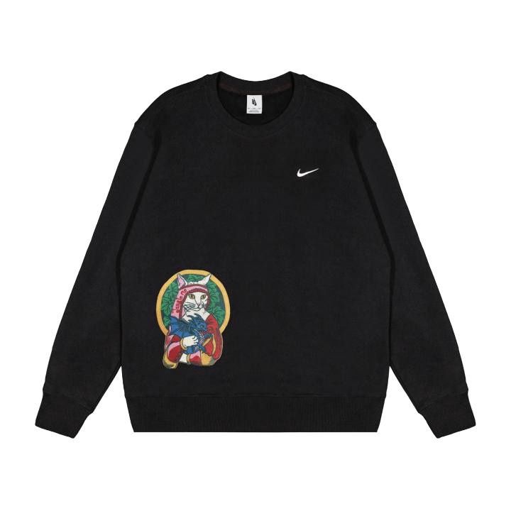 Nike Nike Sweatshirts Unisex Black Crew Neck Thickened Regular