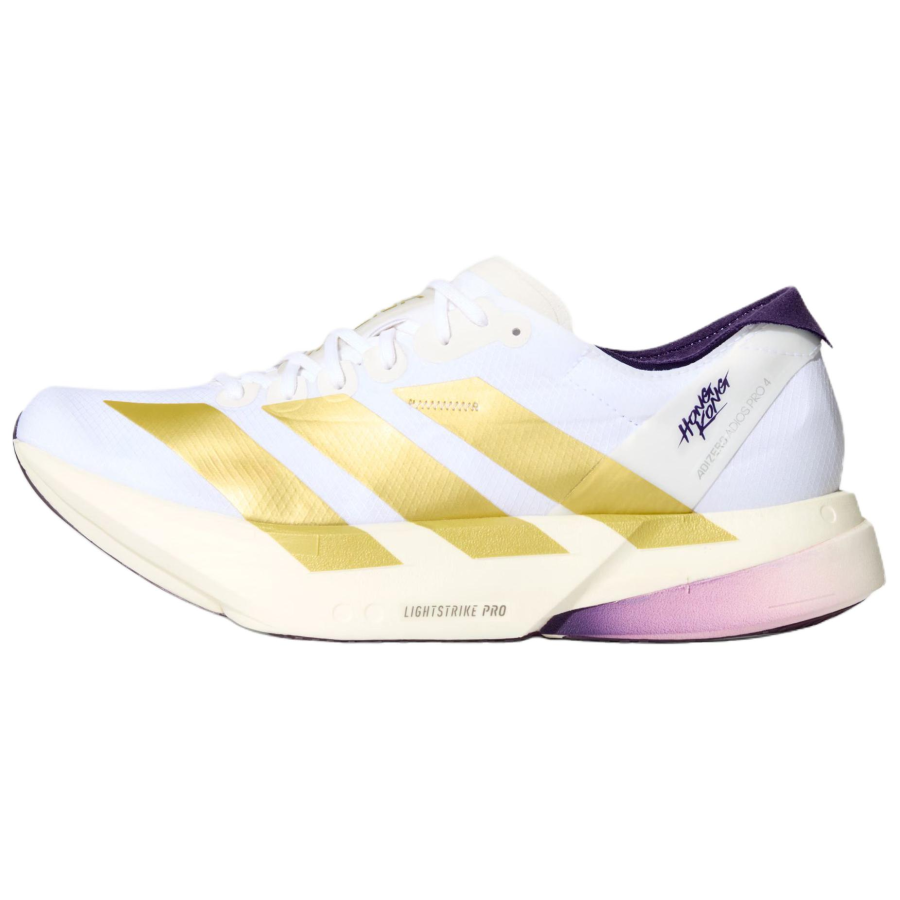 Adidas Adidas Adizero Adios Pro 4 Marathon Racing Running Shoes Unisex White Gold