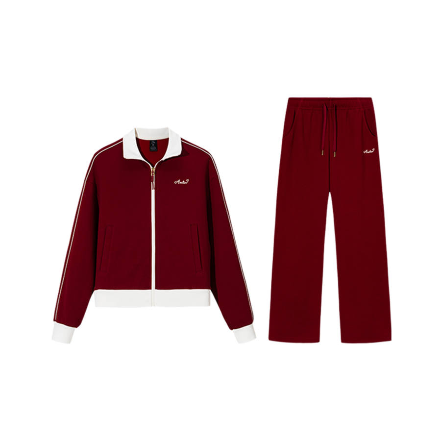 Anta Good Things Will Happen Casual Suit Women's Deep Red