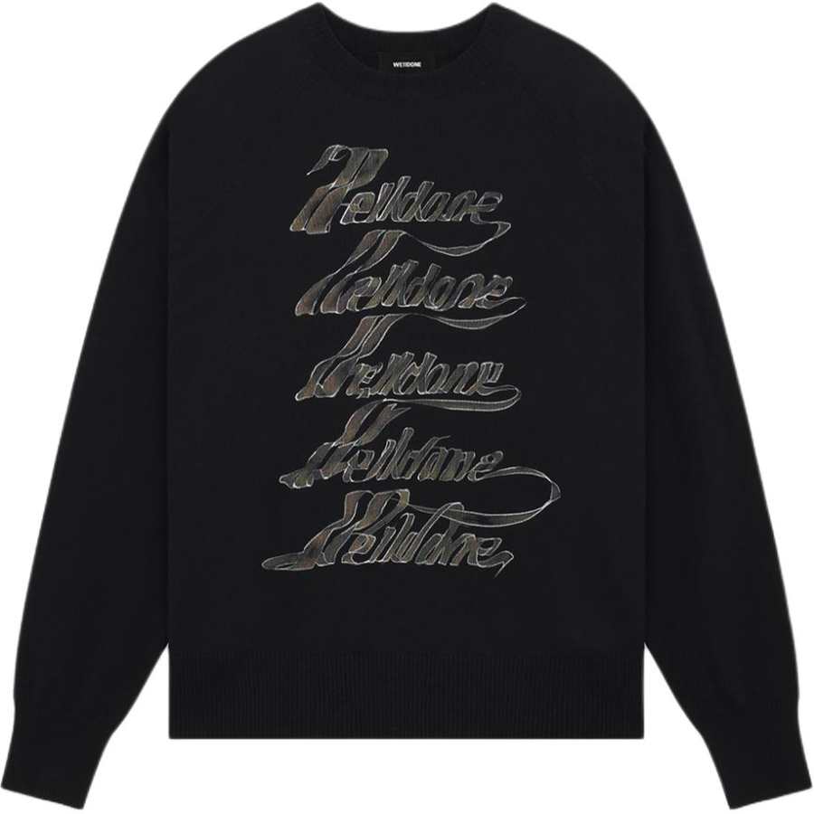 WE11DONE WE11DONE Sweaters Unisex Black Crew Neck Moderate
