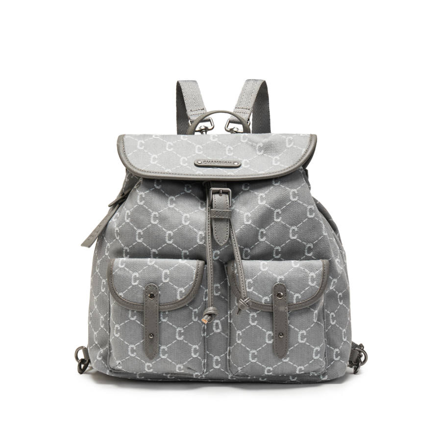 Champion Champion Fabric Backpack Regular Unisex Wolf Gray/Medium Blue Denim/Pinecone Brown