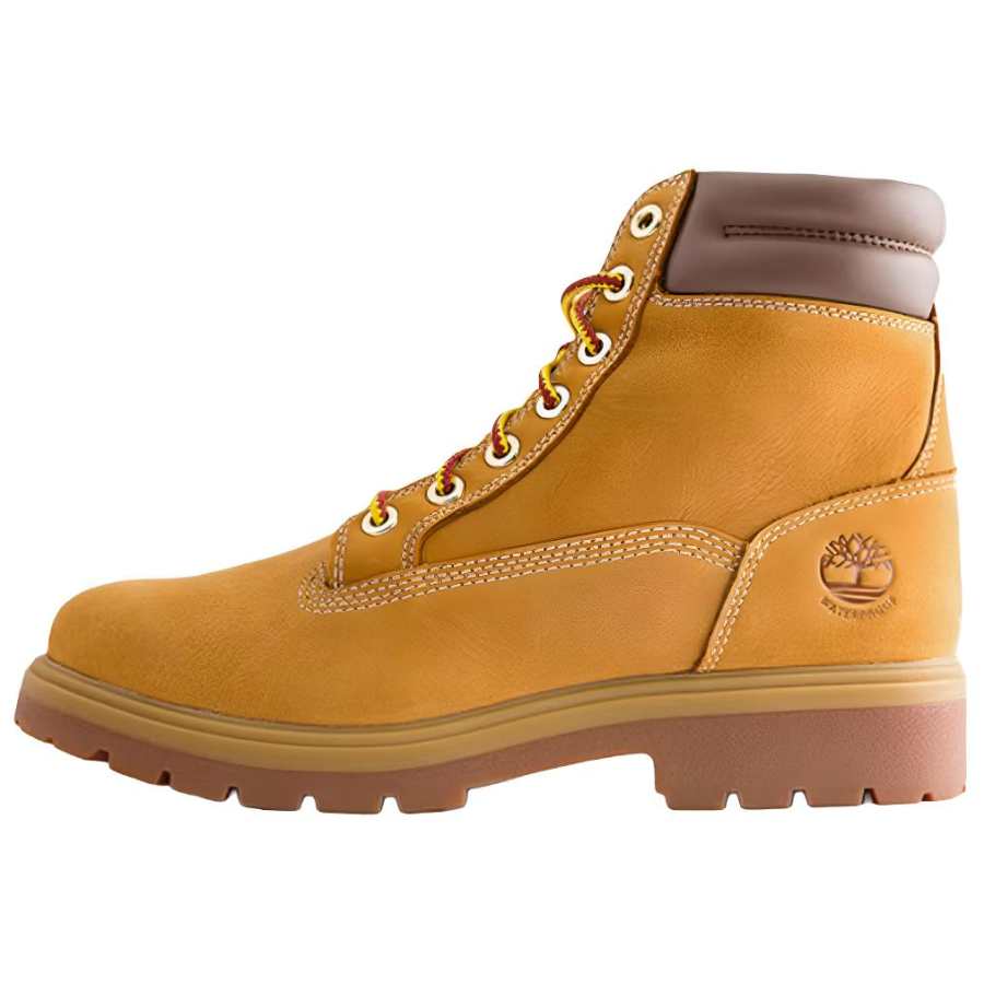 Timberland Top Grain Cow Leather Comfortable Short Outdoor Boots Men's Yellow