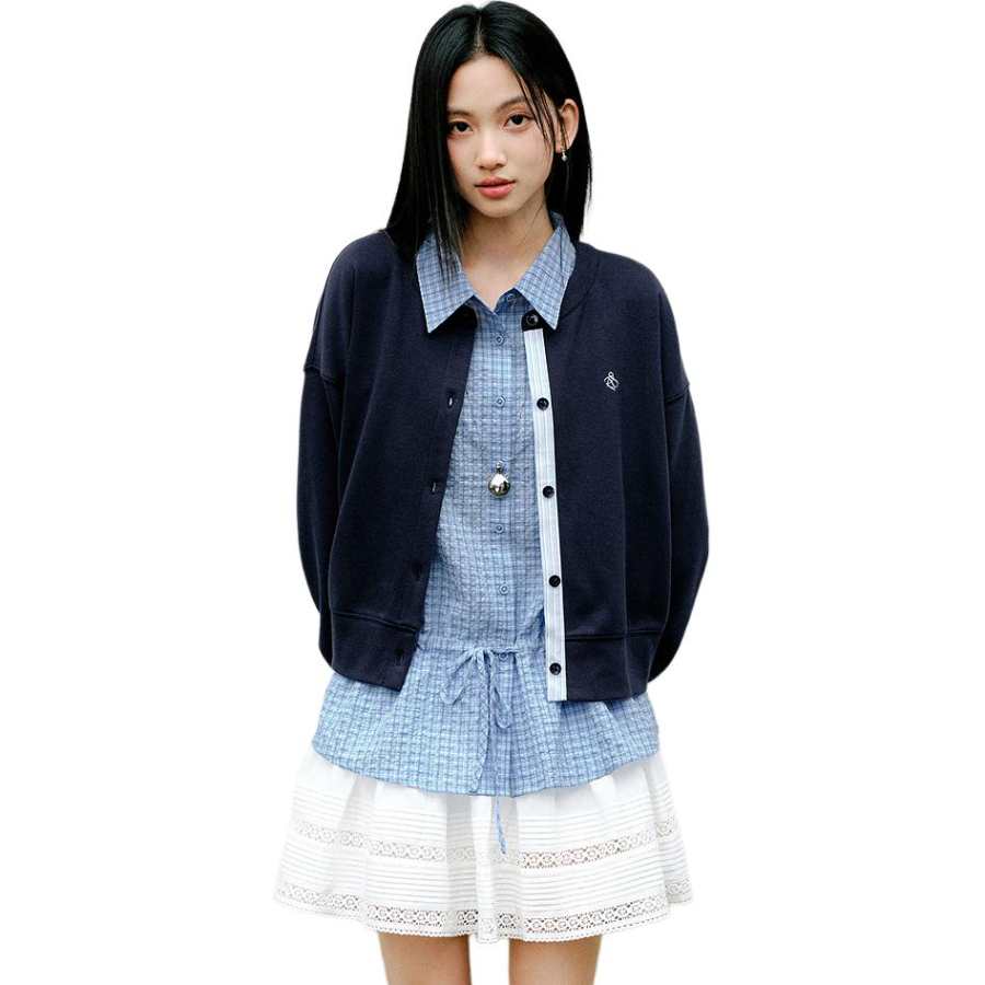 Semir Knitwear Women's Crew Neck Moderate Cardigan