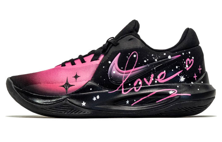 Nike Nike Precision 6 Star Blush Abrasion Resistant Abrasion Resistant Low top Basketball Shoes Men's Black Pink