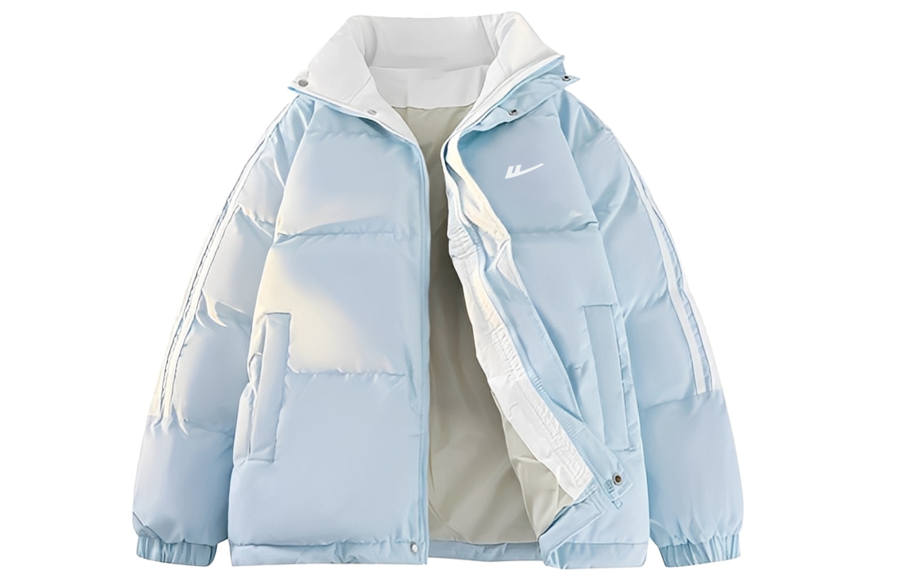 WARRIOR WARRIOR Puffer Jackets Unisex Stand Collar Thickened