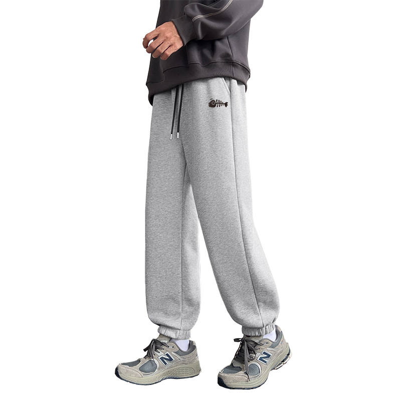 Tonlion Casual Pants Unisex Thickened And Fleece Lined Cuffed Pants