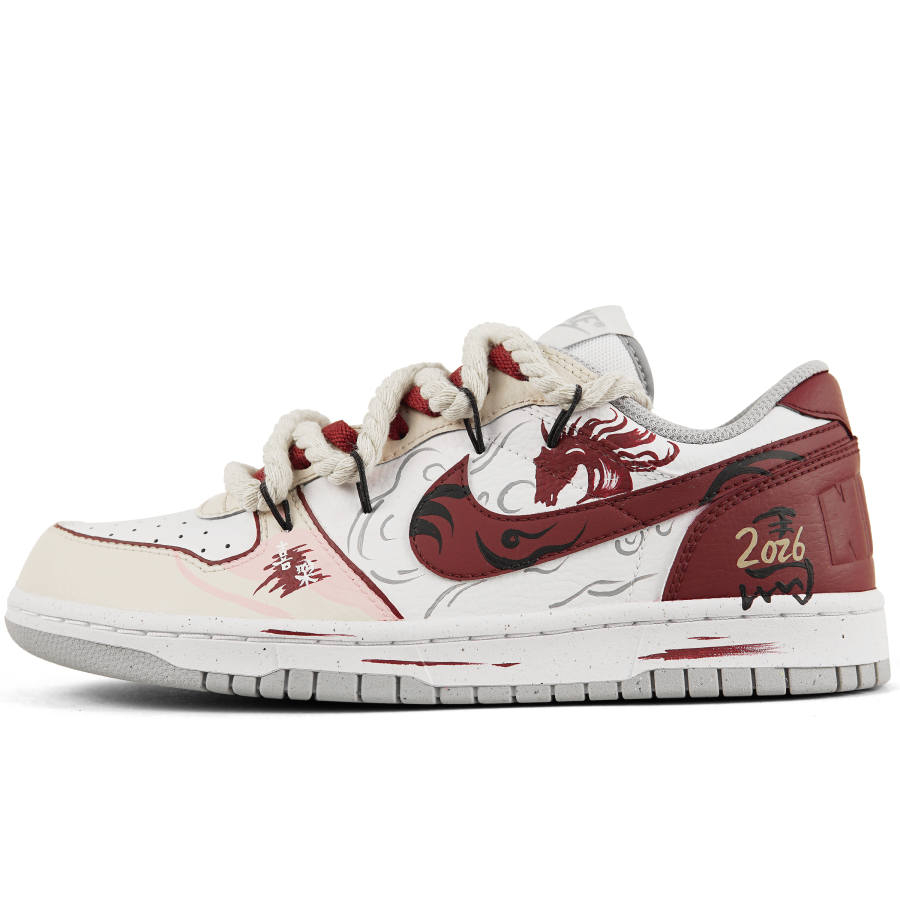 Nike Nike Big Red Hare 2026 Abrasion Resistant Breathable Abrasion Resistant Breathable Low top Skateboard Shoes Men's Red