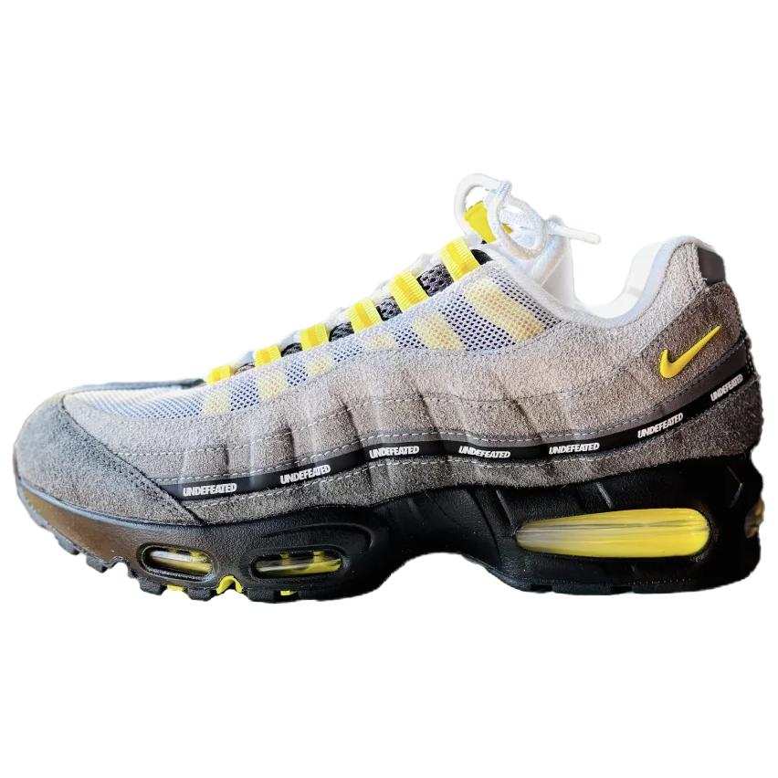 Nike UNDEFEATED x Nike Air Max 95 Abrasion Resistant Low top Casual Running Shoes Unisex Gray Yellow