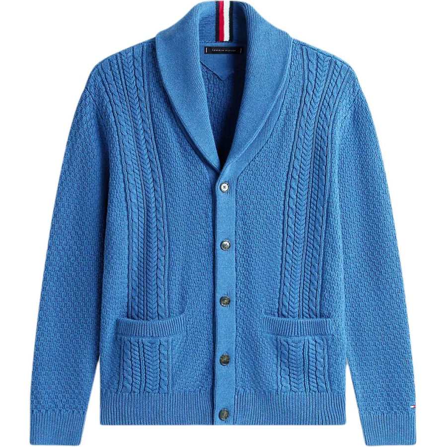 Tommy Hilfiger Knitwear Men's Blue Moderate Cardigan