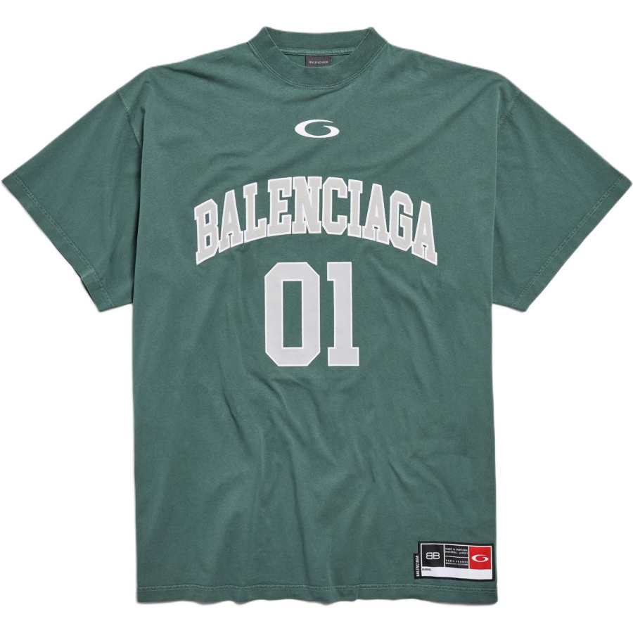 Balenciaga Logo Printed Crewneck T Shirt