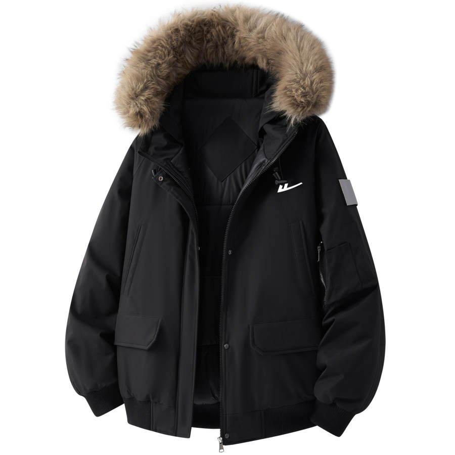 WARRIOR WARRIOR Puffer Jackets Unisex Hooded Moderate Puffer Jacket