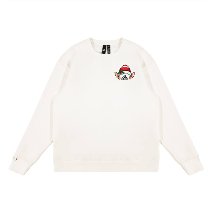 Adidas Adidas Sweatshirts Unisex White Crew Neck Moderate Regular