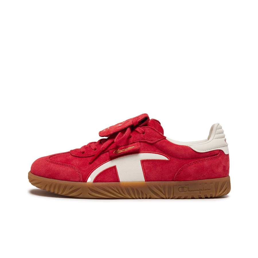 Champion Low top Skateboard Shoes Men's Aurora Red/Milk White