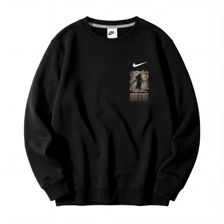 Nike Nike Sweatshirts Unisex Black Crew Neck Moderate Regular