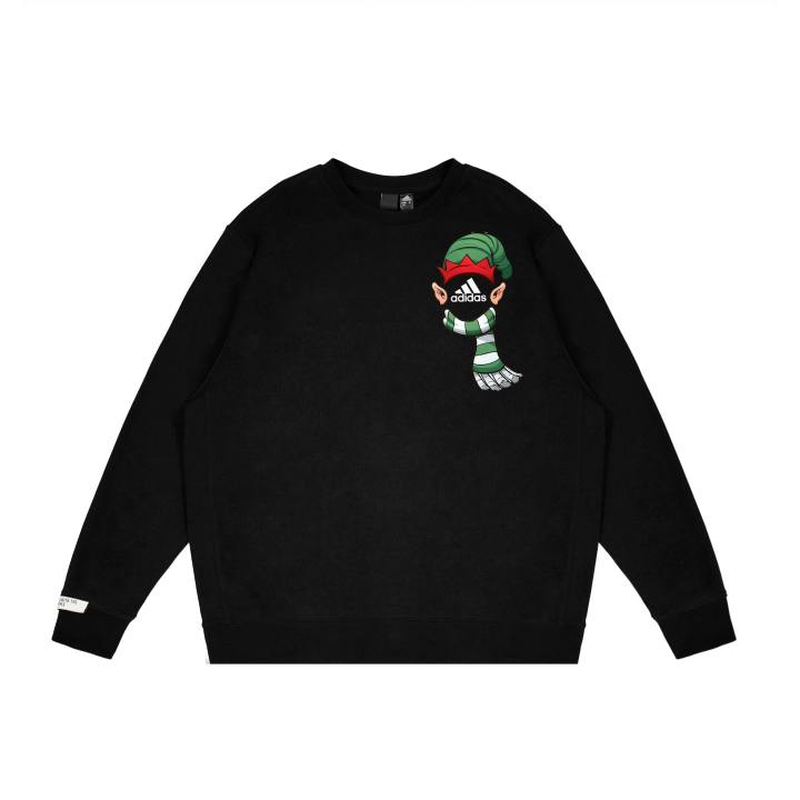 Adidas Adidas Sweatshirts Unisex Black Crew Neck Moderate Regular