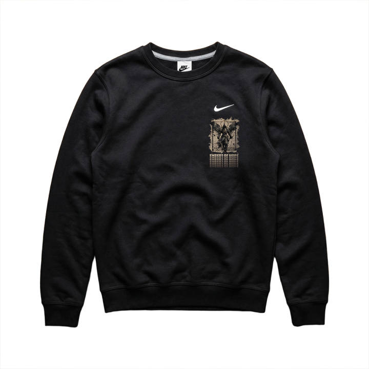 Nike Nike Sweatshirts Unisex Black Crew Neck Moderate Regular