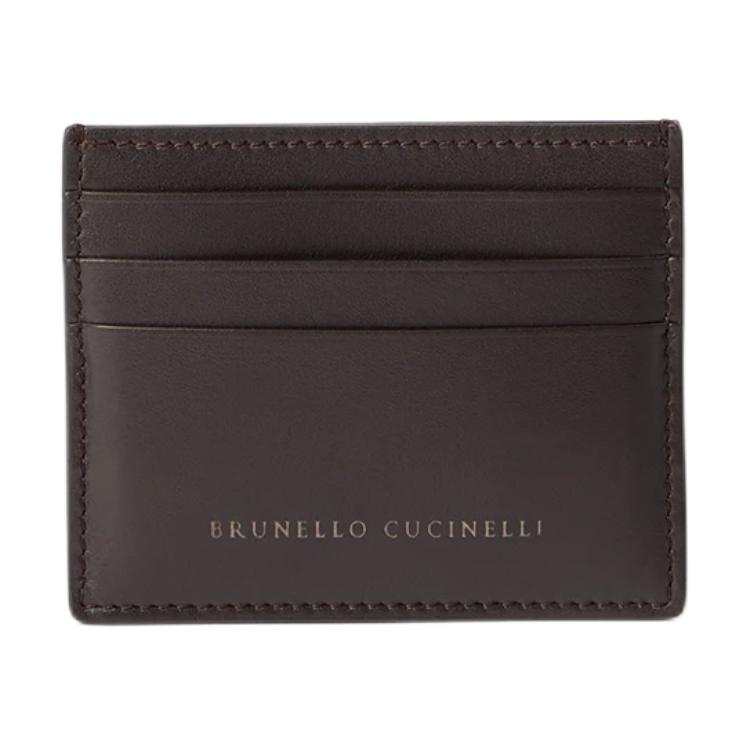 Brunello Cucinelli Calfskin Card Holder Women's Rusty Brown