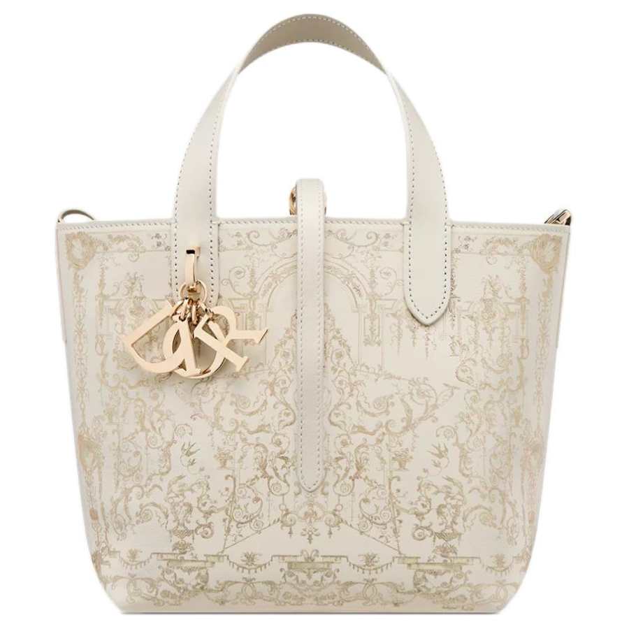 DIOR Toujours Cow Leather Native Bag, One Shoulder Handbag Small Women's Beige