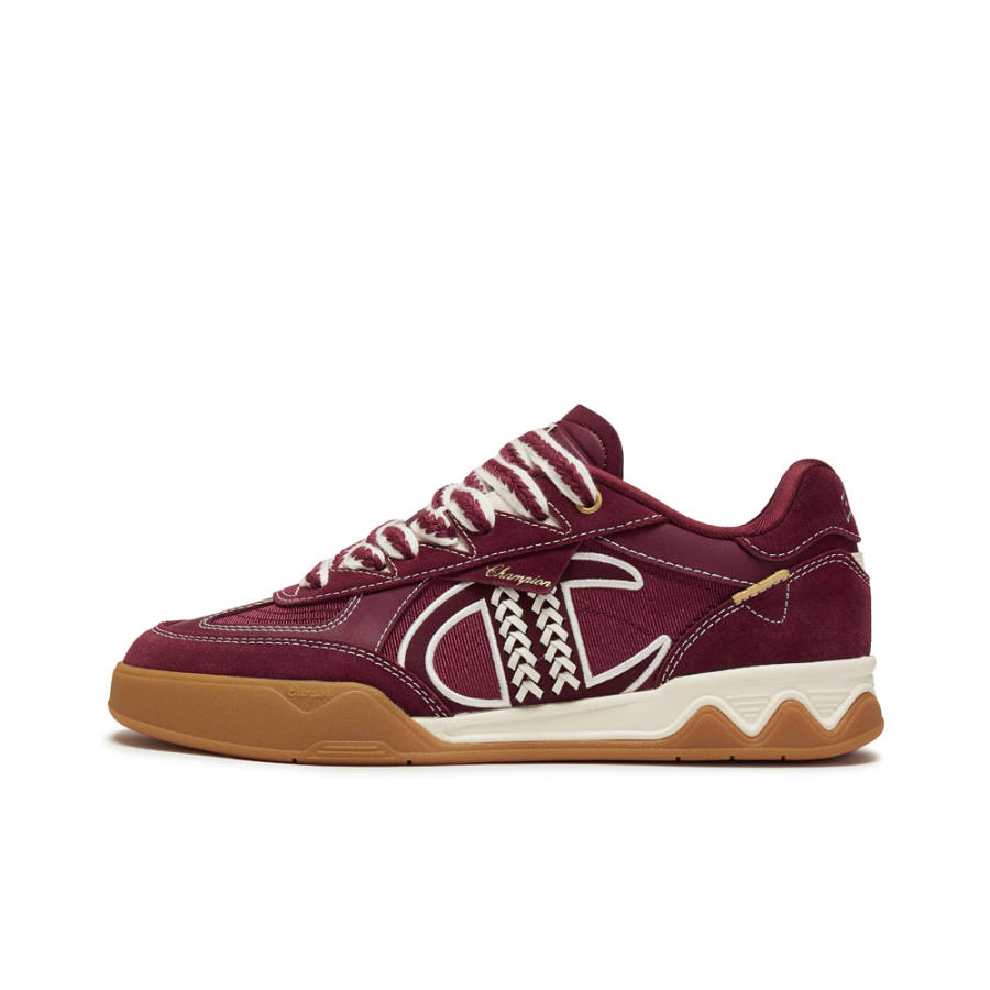 Champion Low top Skateboard Shoes Women's Preppy Red/Milk White