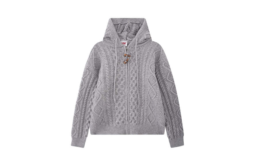 F426 Sweaters Unisex Hooded Moderate Cardigan