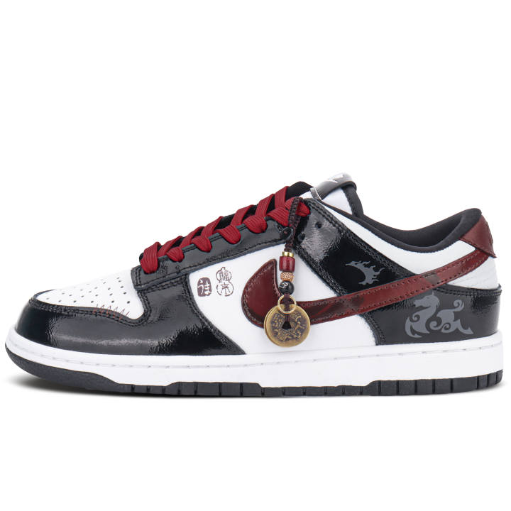 Nike Nike Dunk Low top Skateboard Shoes Men's Red Black