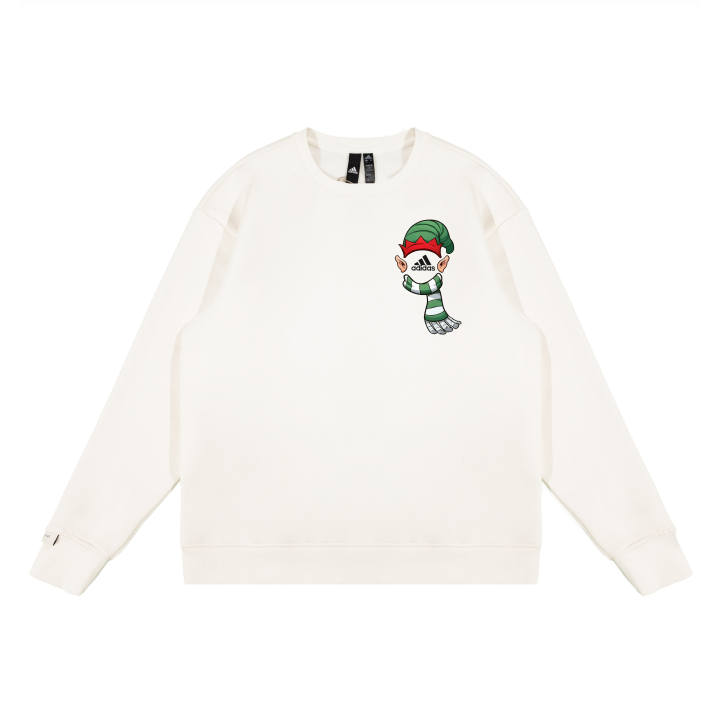Adidas Adidas Sweatshirts Unisex White Crew Neck Moderate Regular