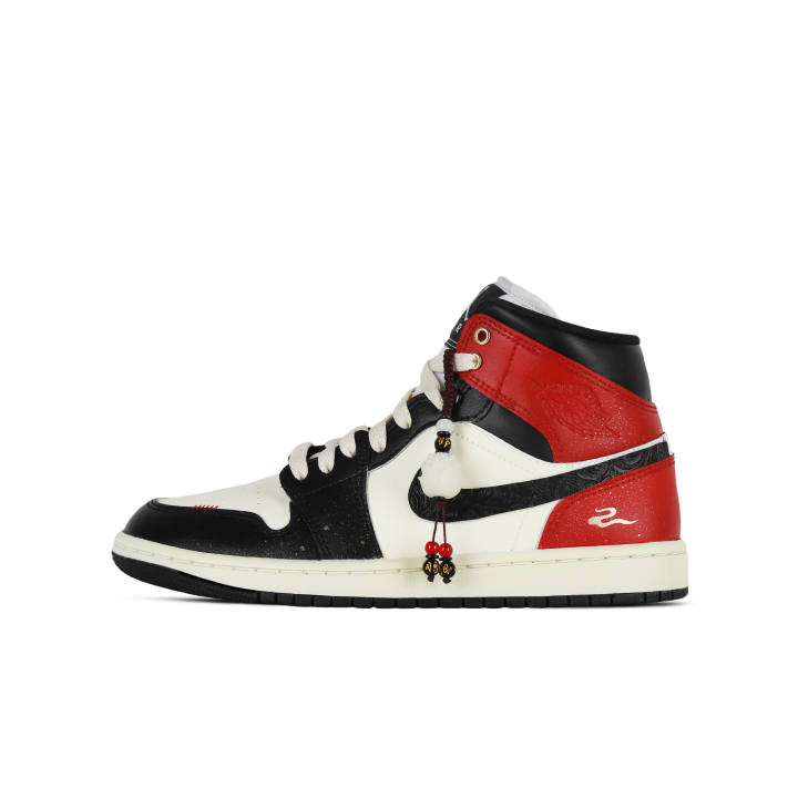 Jordan Jordan Air Jordan 1 Mid Golden Horse New Year's Blessing Cushioning Abrasion Resistant Coverage