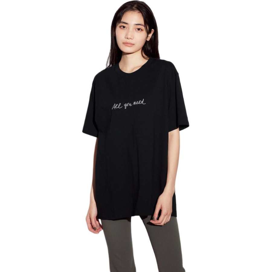 UNIQLO Regular T-Shirt Unisex Black