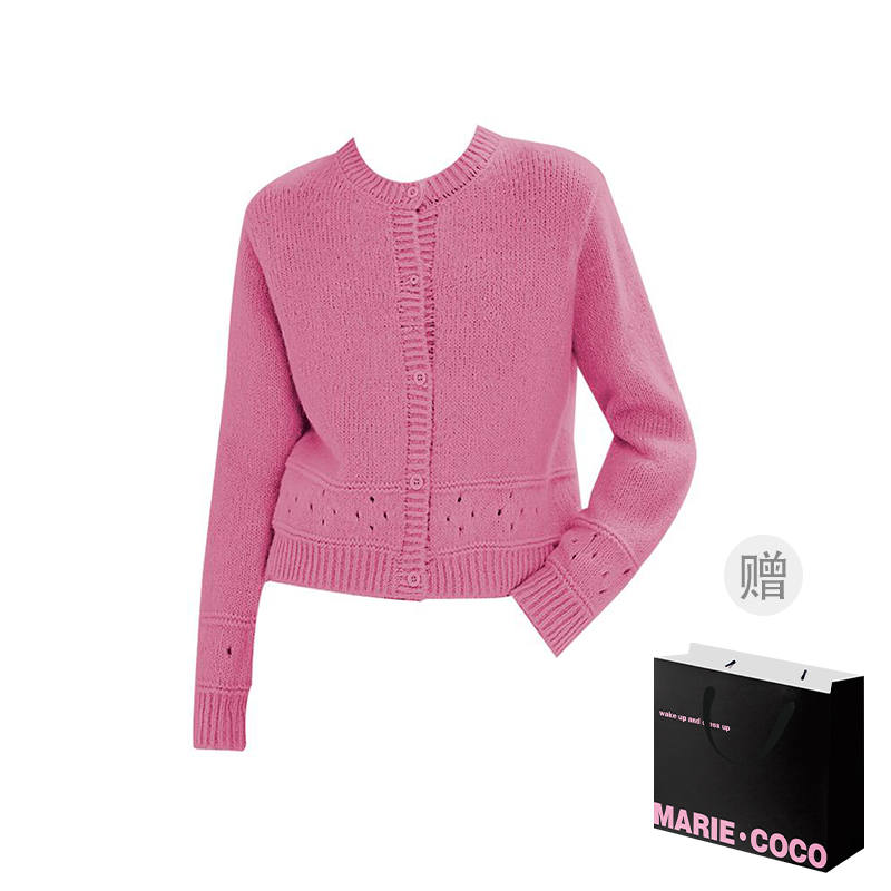 MARIE·COCO Knitwear Women's Cardigan Crew Neck Moderate Cardigan