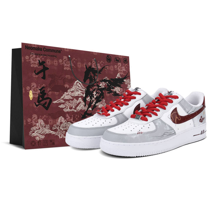 Nike Nike Air Force 1 Waterproof Abrasion Resistant Height Increasing Low top Skateboard Shoes Men's Gray