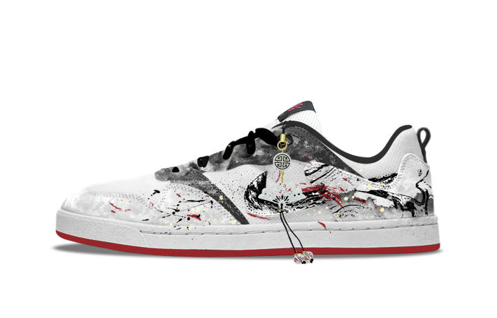 Nike Nike SB Alleyoop Red Demon Carp Fabric Slip Resistant Abrasion Resistant Low top Skateboard Shoes Unisex Gray