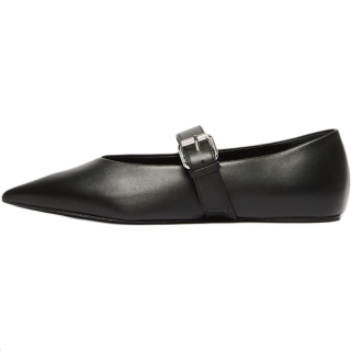 WEEKEND MaxMara Flat Mary Jane Shoes 1CM Women's Black