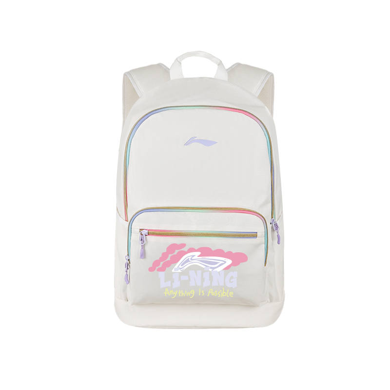 Li-Ning Li Ning Polyester Backpack Regular Women's White & Purple