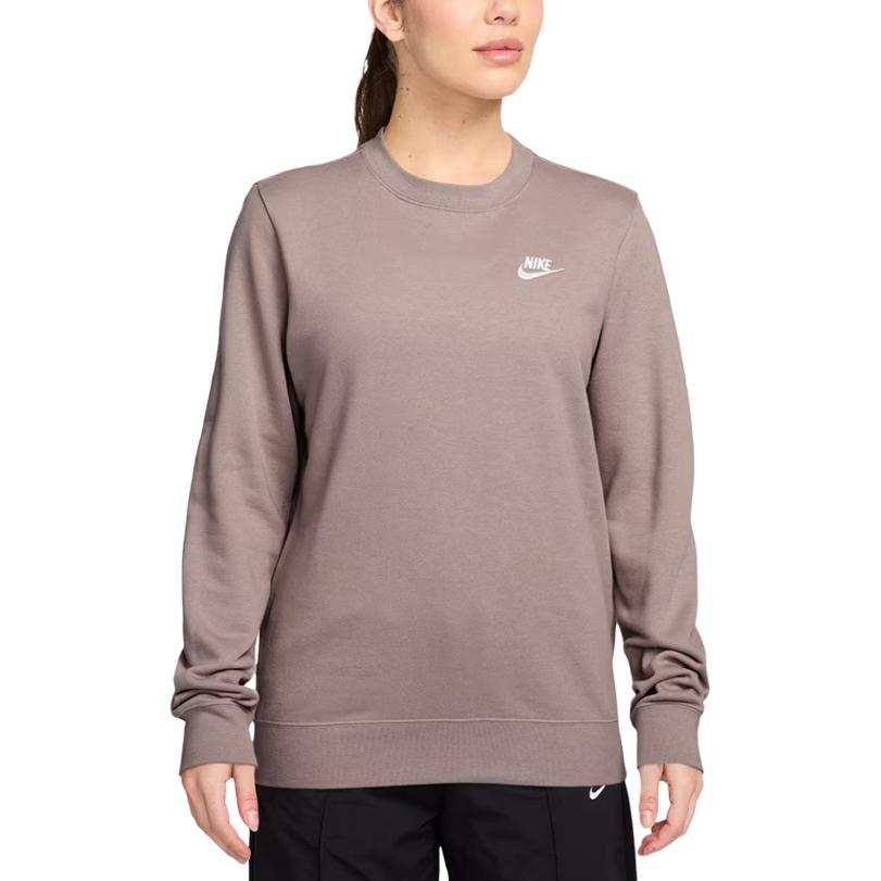 Nike Nike Club Sweatshirts Women's Beige Crew Neck Moderate
