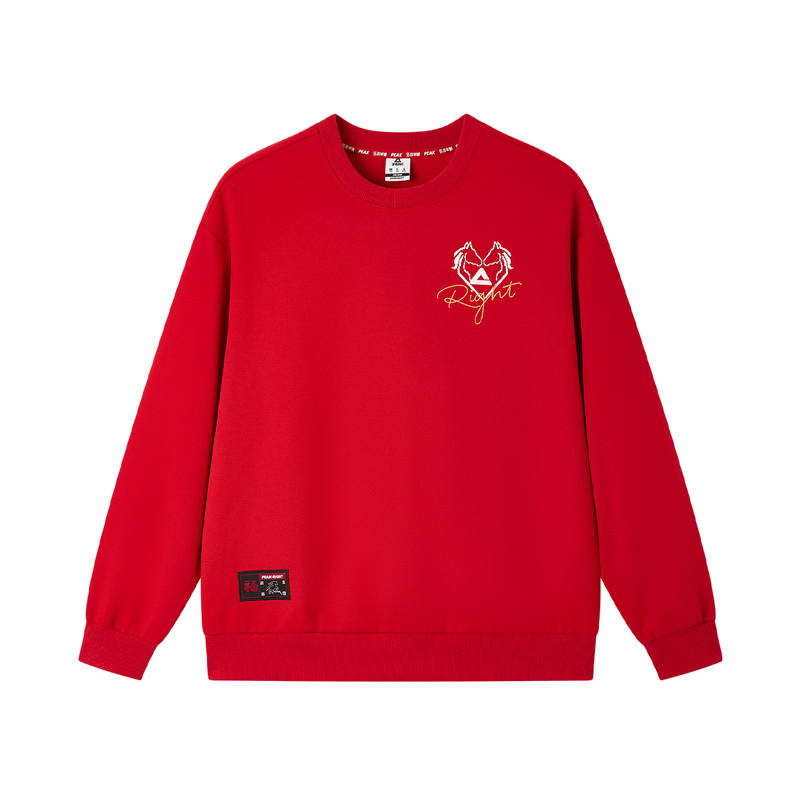 PEAK Abundant Harvest Collection CNY Colorway, Year Of The Horse Sweatshirt Unisex New Year Red