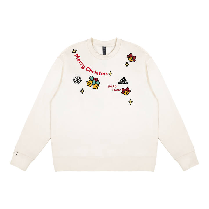 Adidas Adidas Sweatshirts Unisex White Crew Neck Moderate Regular