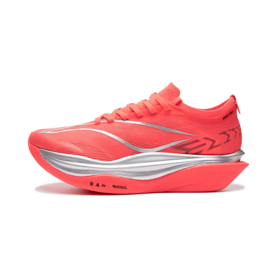 Li-Ning Li Ning Feidian 6 ELITE Breathable Low top Carbon Plate Running Shoes Unisex Fluorescent Flame Red