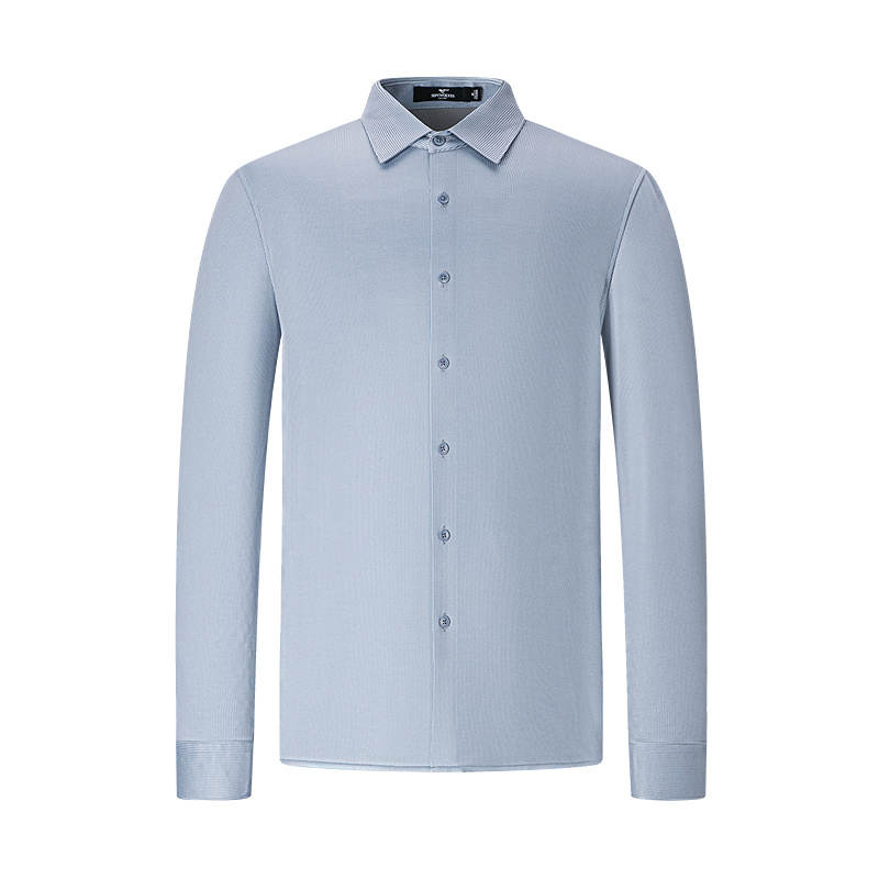 SEPTWOLVES Shirts Men's Pink/Blue Lapel Thickened And Fleece Lined