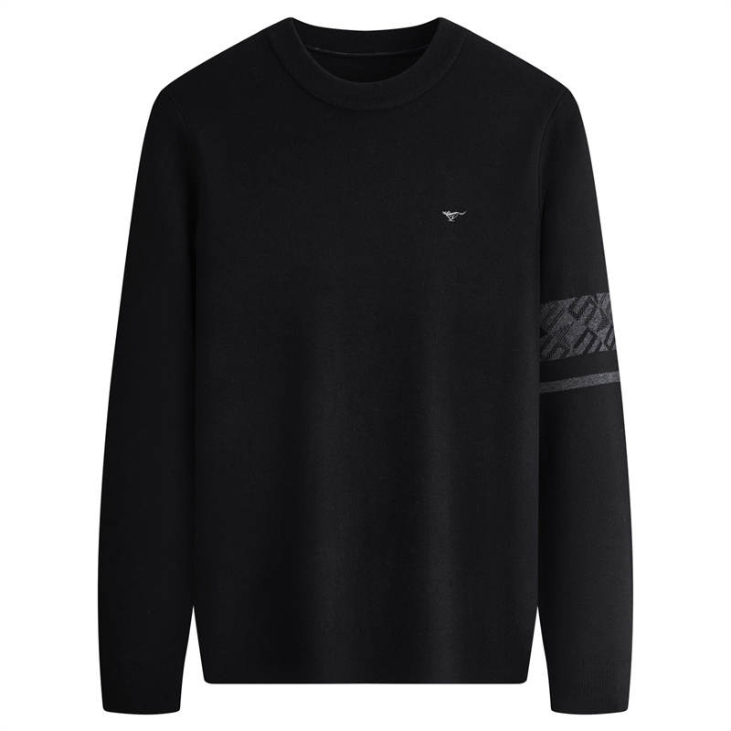 SEPTWOLVES Knitwear Men's Black Crew Neck Moderate Other