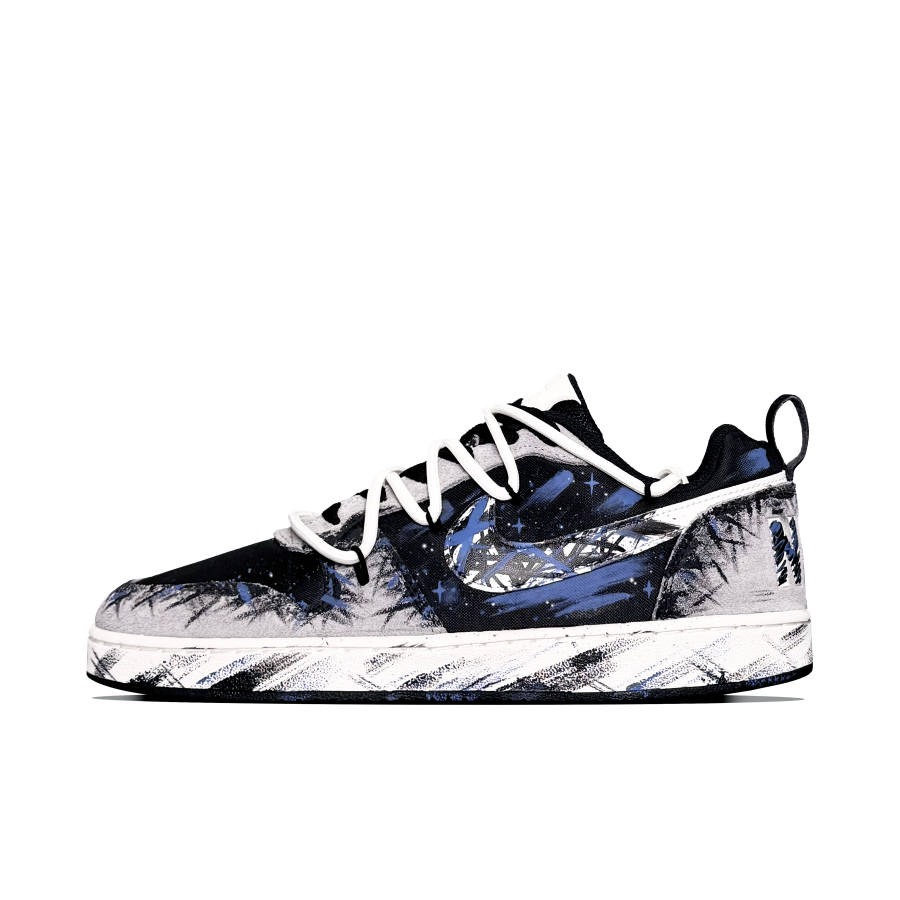 Nike Nike Court Borough Deep Blue Rainy Night Cushioning Abrasion Resistant Cushioning, Wear Resistant Low top