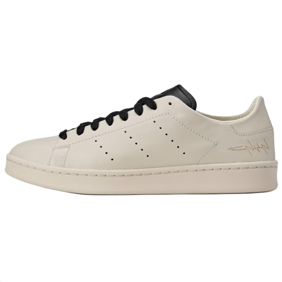 Y-3 Y 3 STAN SMITH Leather Abrasion Resistant Abrasion Resistant Low top Skateboard Shoes Unisex Black White